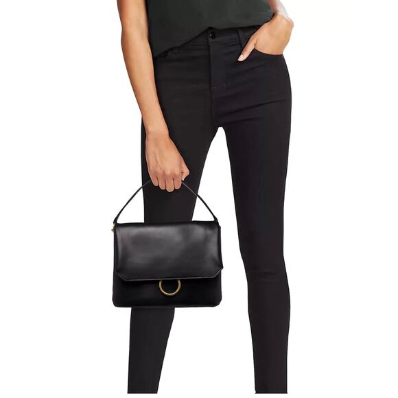 Rag & Bone Black Leather Blake Convertible Handbag - Picture 1 of 11